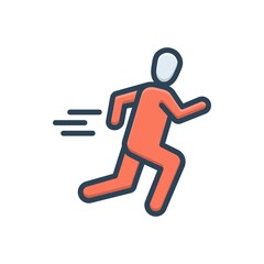 Color illustration icon for fast
