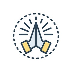 Color illustration icon for believed
