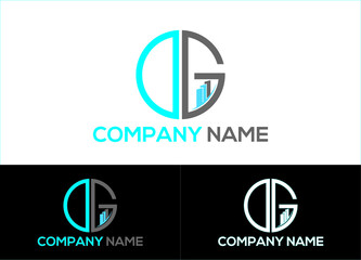 Financial & Accounting Logo or Icon Design Vector Image Template