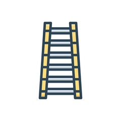 Color illustration icon for ladder