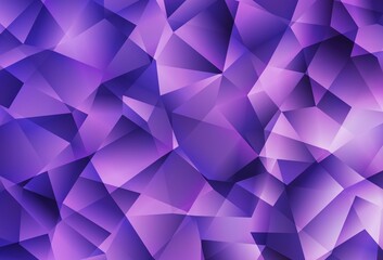 Light Purple vector polygonal pattern. - obrazy, fototapety, plakaty
