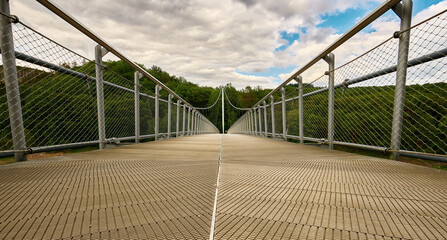 Fototapeta premium Eifel National Park. Bridge over the gorge.