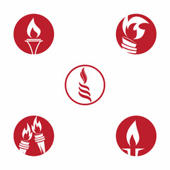 Torch  Logo Template vector symbol illustration design