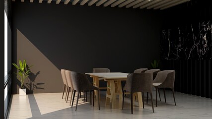 modern office meeting room for company wall logo mockup branding