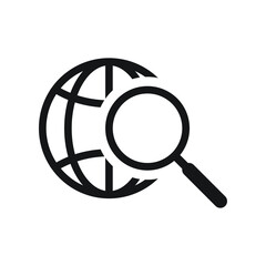 Web or global search icon design vector illustration