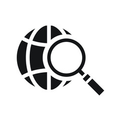 Web or global search icon design vector illustration
