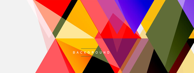 Mosaic triangles geometric background. Techno or business concept, pattern for wallpaper, banner, background, landing page