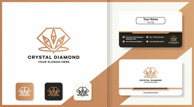crystal diamond decoration logo and business card