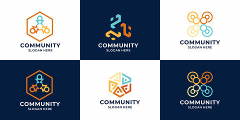 Fototapeta na wymiar set of team logo collection or community logo