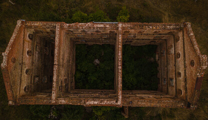 a very old abandoned mill building