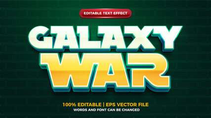 Naklejka premium future galaxy war 3d editbale text effect
