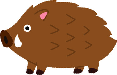 干支の亥年（いのししどし）のイラスト