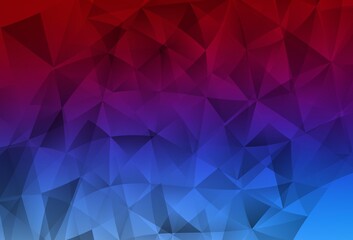 Light Blue, Red vector background with polygonal style.