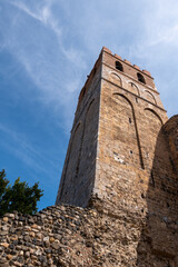bell tower of the church of the holy sepulchre church of ste Marie d'espira de l'agly