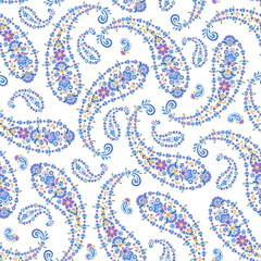 Seamless na pattern of paisley material,