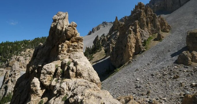 The Izoard pass, the Casse deserte, Queyras range, Hautes Alpes, France