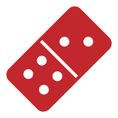 Vector illustration of a red domino pattern flat design. Editable strokes and colors. 4000 x 4000 pixels perfect.