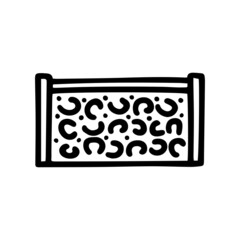 stone fence black line vector doodle simple icon