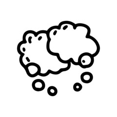 speech bubble line vector doodle simple icon