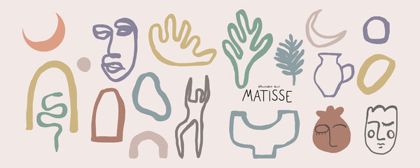 Abstract matisse contemporary art illustrations - 456678152