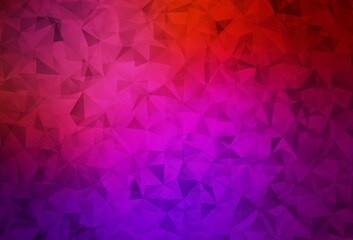 Dark Pink, Yellow vector gradient triangles texture.