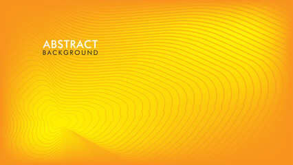 Orange-Yellow vector background with bent lines. A circumflex abstract illustration with gradient. Best design for your business. - obrazy, fototapety, plakaty