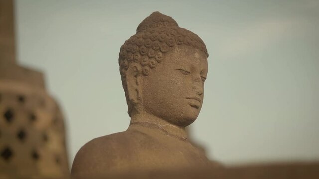 Borobudur Temple Buddha Statue in Yogyakarta Indonesia