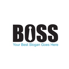 tie boss logo designs for business and service vector