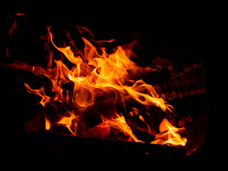 焚き火の炎