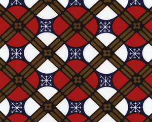 Colored African fabric – Seamless pattern, cotton, photo