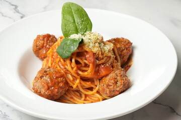 Meat ball pasta