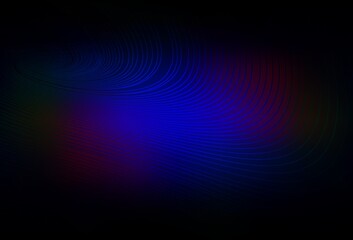 Dark Blue, Red vector texture with curved lines.