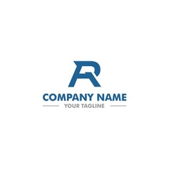 AR R Initial Letter Company Blue Logo Vector