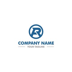AR R Initial Letter Company Blue Logo Vector