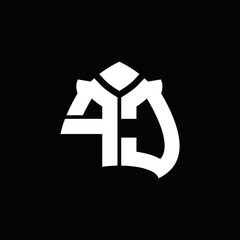 Obraz premium FC Logo monogram with spade shape design template