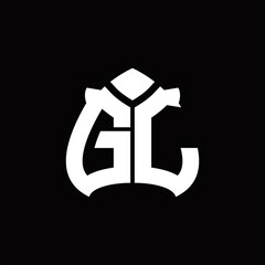 GL Logo monogram with spade shape design template
