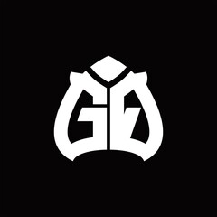 Fototapeta premium GQ Logo monogram with spade shape design template
