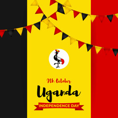 vector illustration for Uganda independence day-10 October