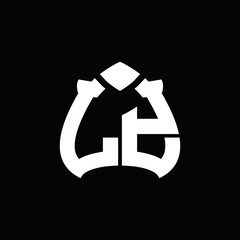 LY Logo monogram with spade shape design template
