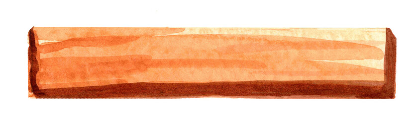 wooden plank with watercolor hand drawn, children and kid media art concept, illustration wood