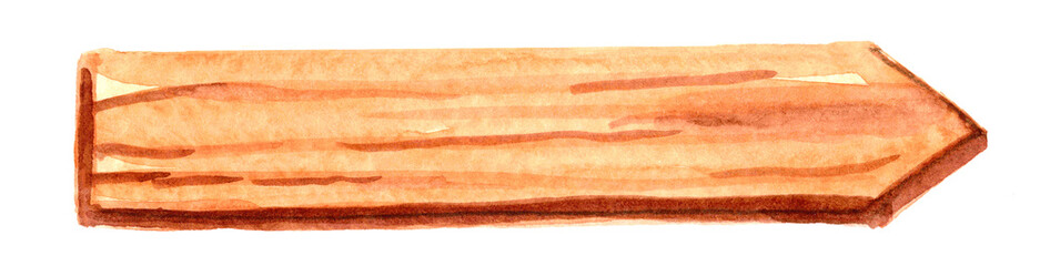 wooden plank with watercolor hand drawn, children and kid media art concept, illustration wood