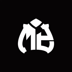 MY Logo monogram with spade shape design template