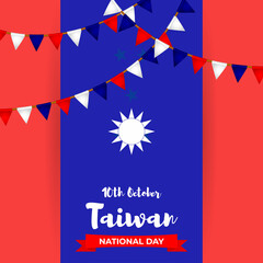 vector illustration for Taiwan National day-10 october