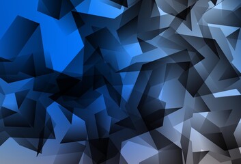 Light Blue, Yellow vector triangle mosaic texture. - obrazy, fototapety, plakaty