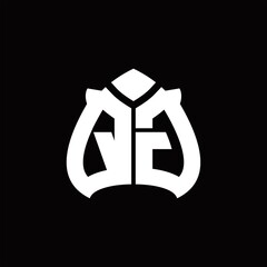 QG Logo monogram with spade shape design template