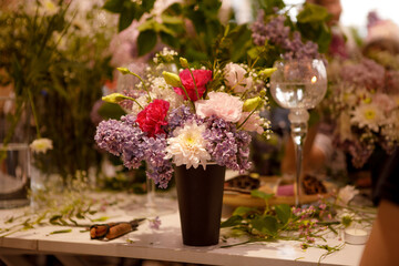 Master class on making bouquets of flowers, details