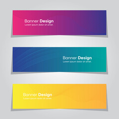 Abstract Line Waves Template Banner Advertising Marketing Website Promotion Vector Background