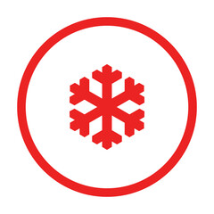 Obraz premium Schneeflocke und Kreis