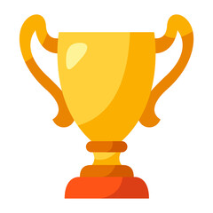 Illustration of gold cup. Award for sports or corporate competitions.