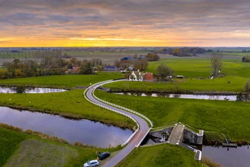 Dutch Countryside landscape with historical houses